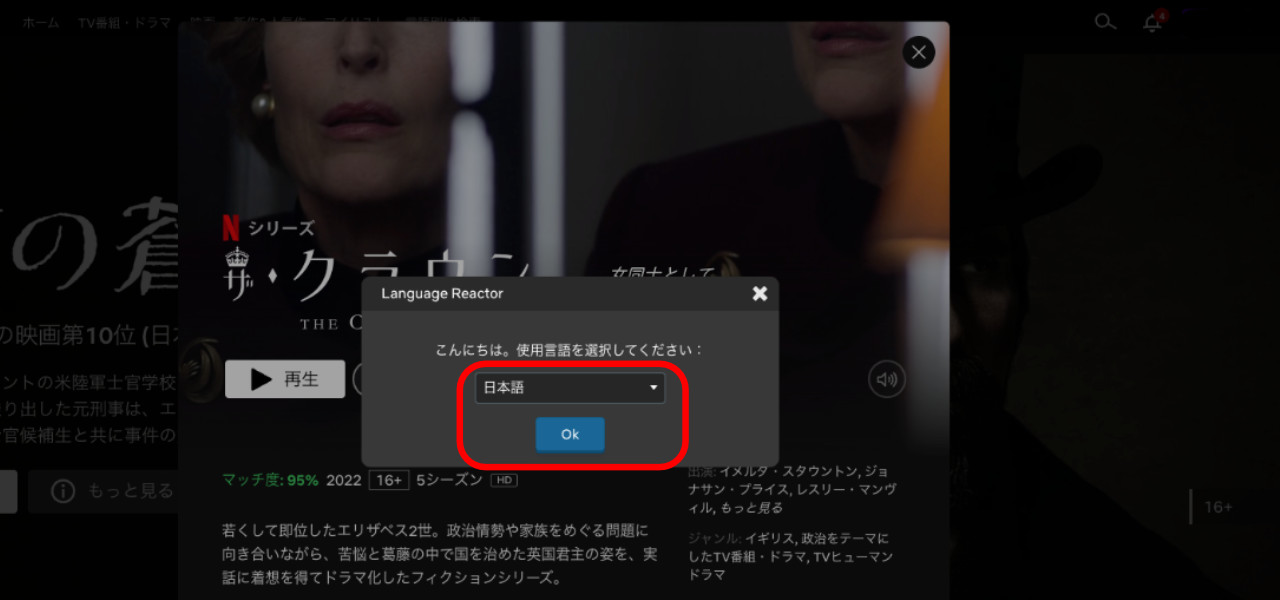 NETFLIX英語日本語字幕同時表示方法07